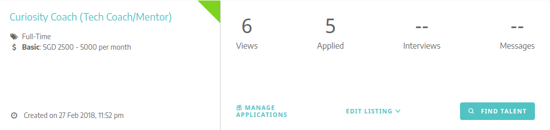 Approved TalentHunt Job