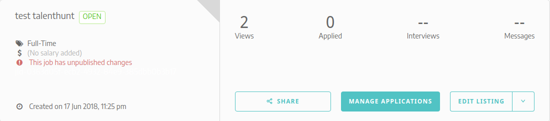 Approved TalentHunt Job