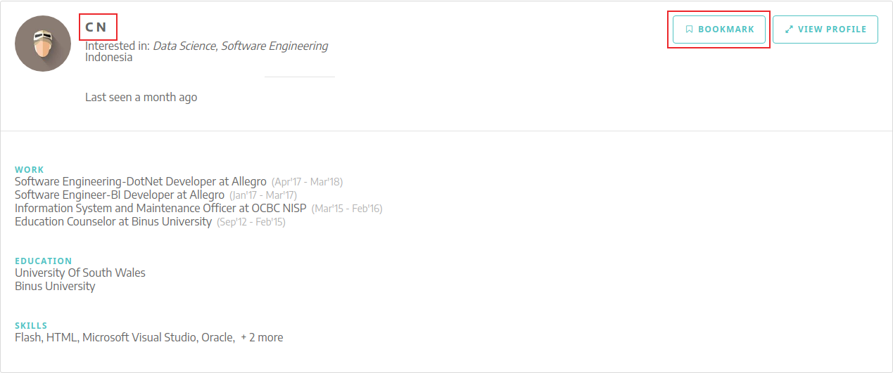 Talent Card - Company