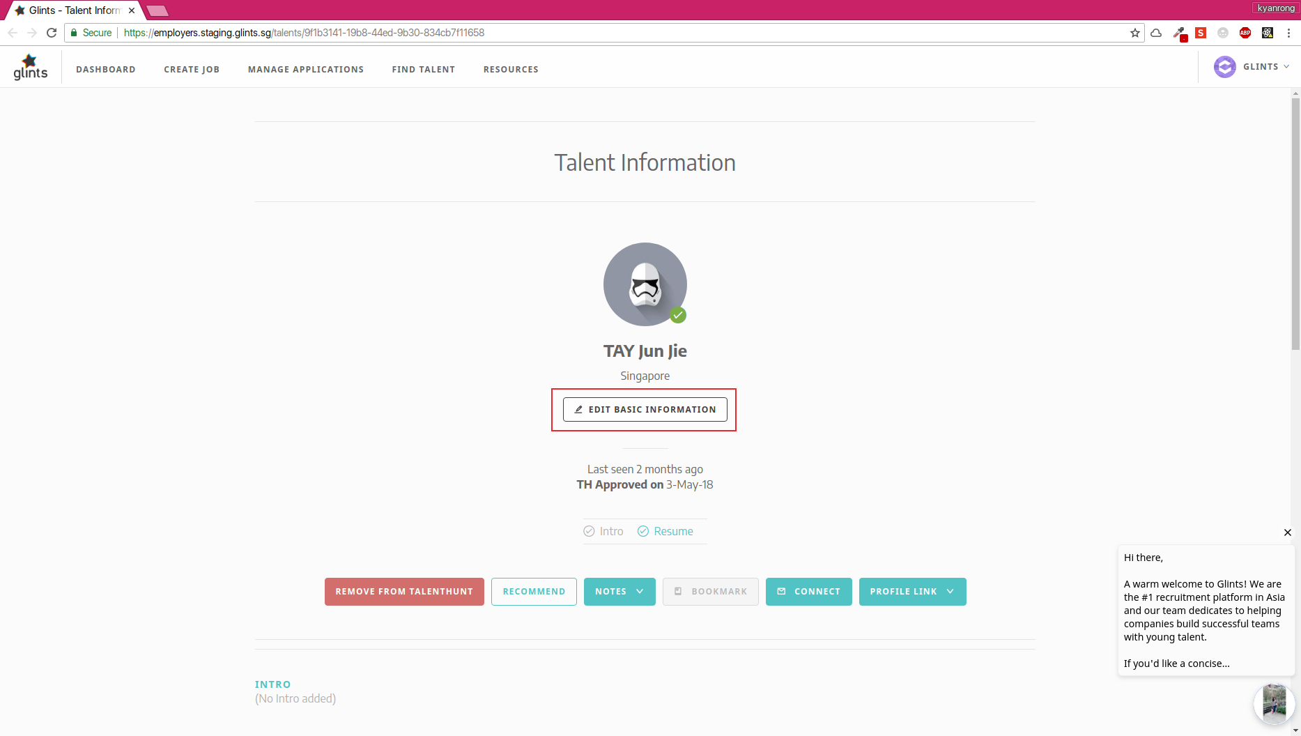 Talent Page - Recruiters