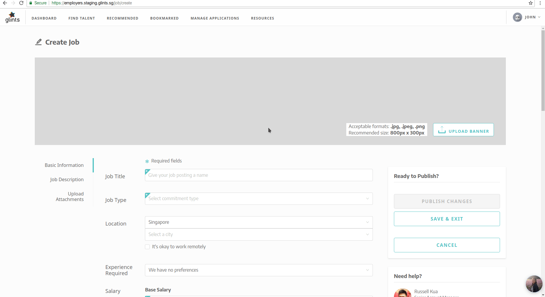 Upgrade Job To TalentHunt